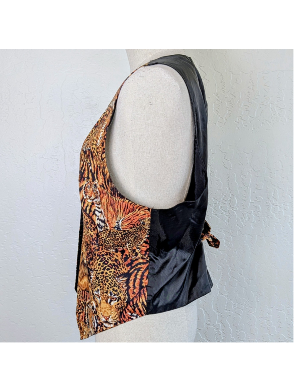 Vintage Westbury XL Big Cat Animal Print Vest Lion Tiger Leopard Safari Novelty - Picture 4 of 10